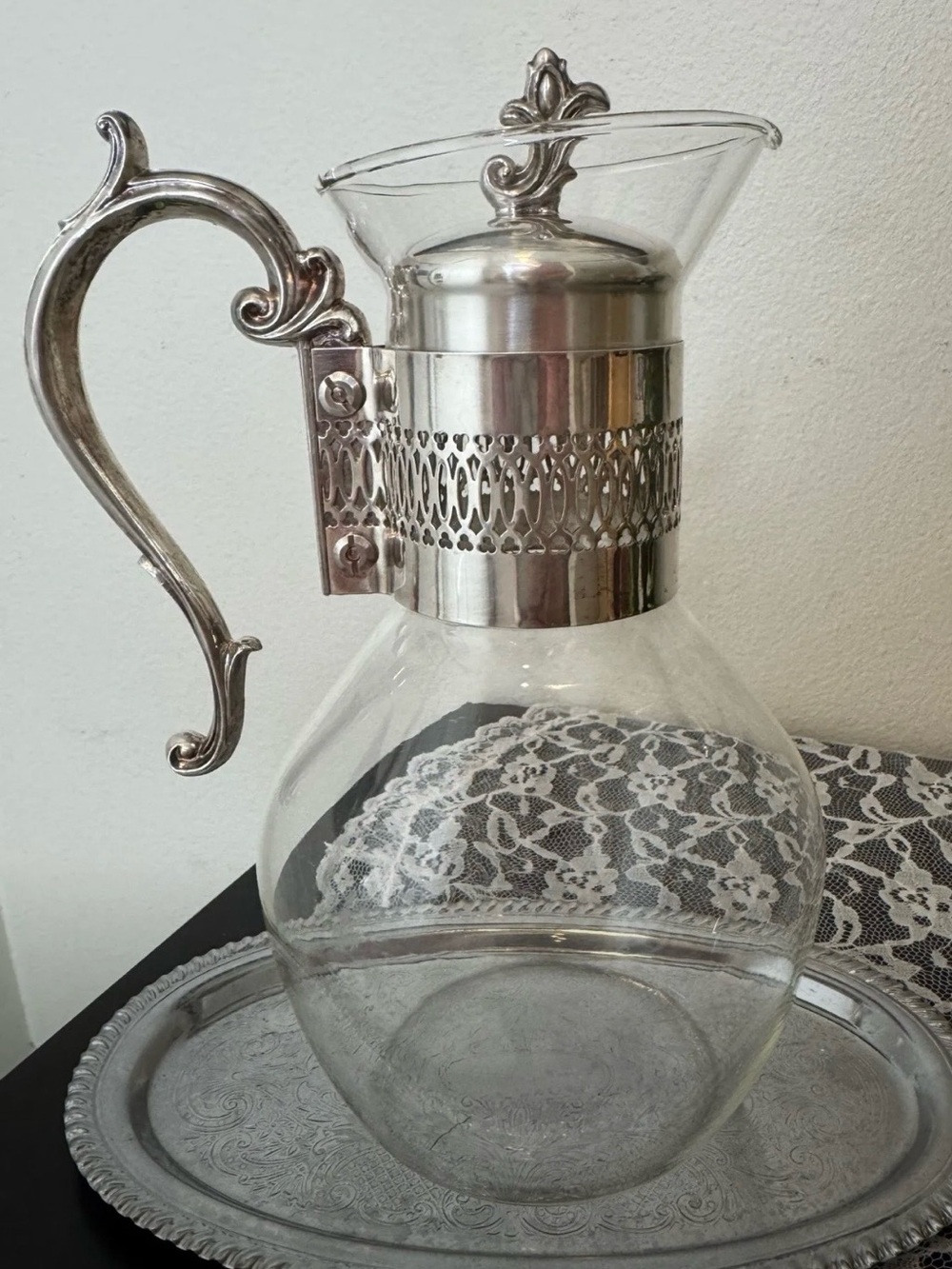 Vintage Corning Silver Plated Coffee Carafe